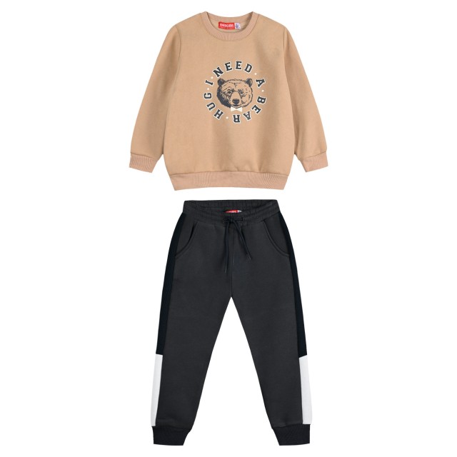 Φούτερ φόρμα με  τύπωμα για αγόρι | ΑΝΘΡΑΚΙ