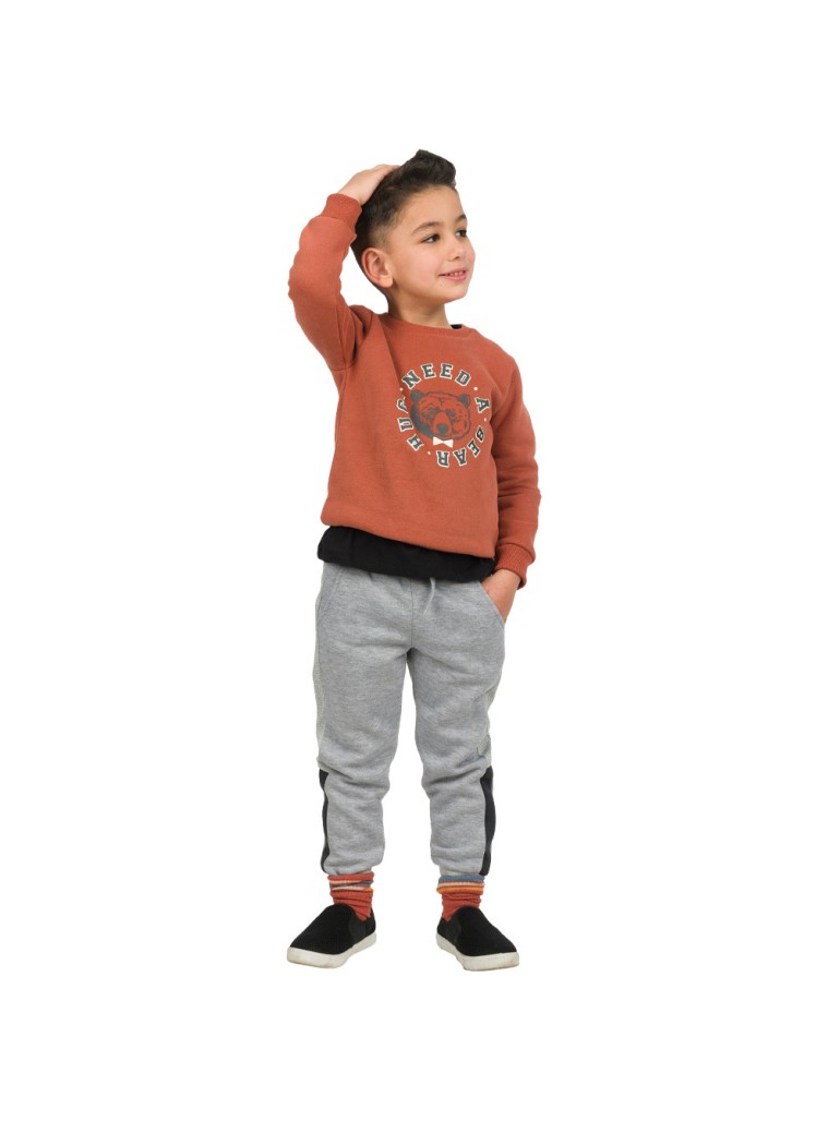 Φούτερ φόρμα με τύπωμα για αγόρι | ΜΕΛΑΝΖΕ Φούτερ φόρμα με τύπωμα για αγόρι | ΜΕΛΑΝΖΕ