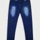 Elastic ripped jeans for boys | BLUE DENIM