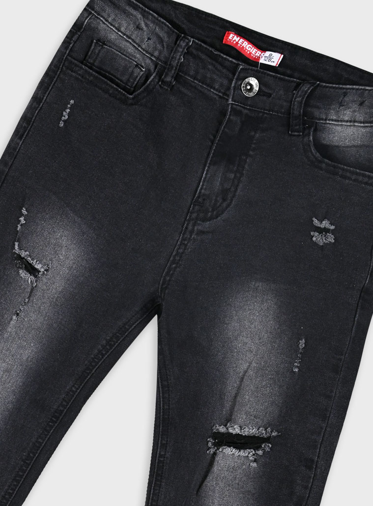 Ελαστικό τζην παντελόνι για αγόρι | ΜΑΥΡΟ ΤΖΗΝ