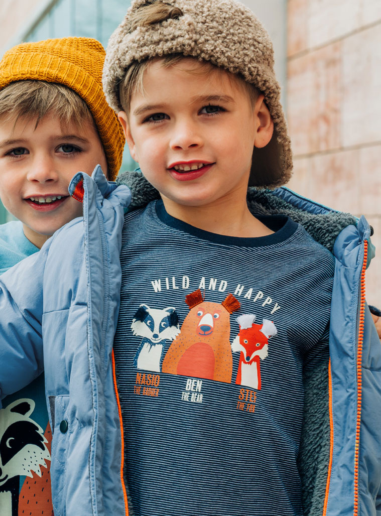 Coat with polar fleece lining for boys | SKY BLUE Coat with polar fleece lining for boys | SKY BLUE