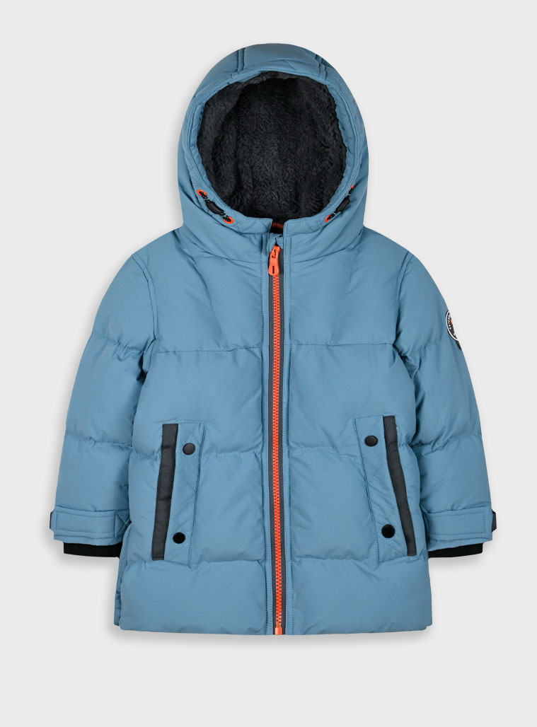 Coat with polar fleece lining for boys | SKY BLUE