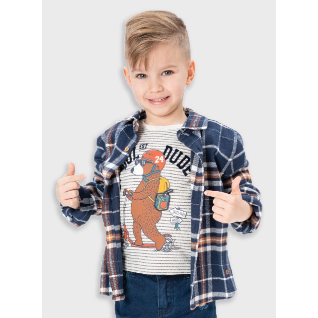 Checkered button up shirt for boys | CHECK