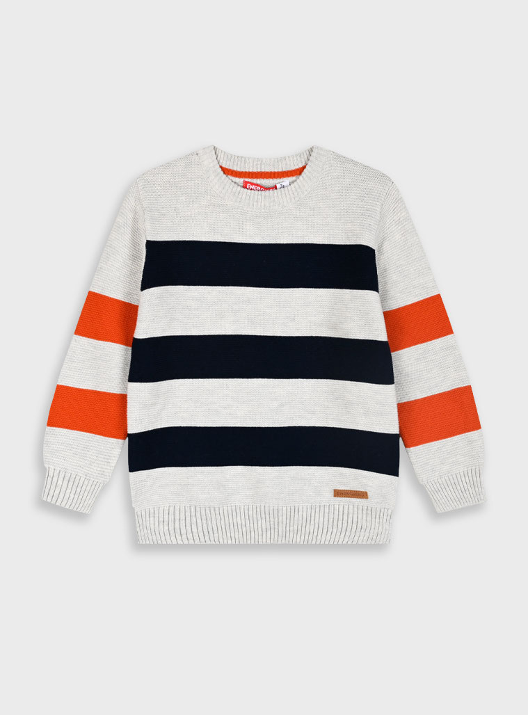 Ριγέ πλεκτό πουλόβερ για αγόρι | ΜΑΡΕΝ