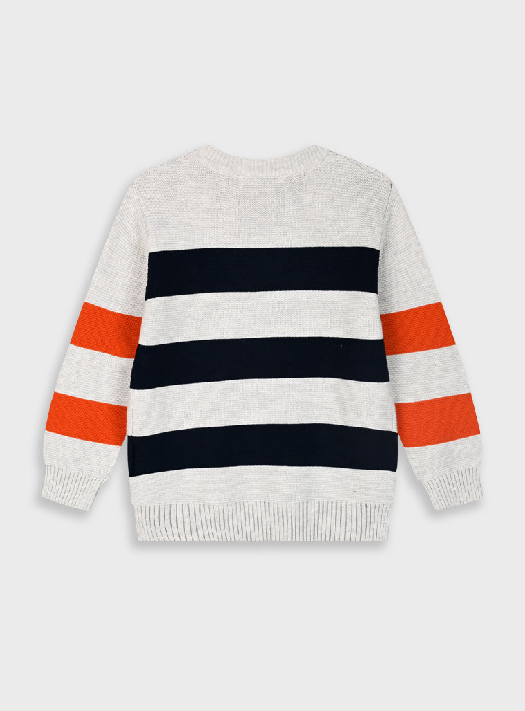 Ριγέ πλεκτό πουλόβερ για αγόρι | ΜΑΡΕΝ