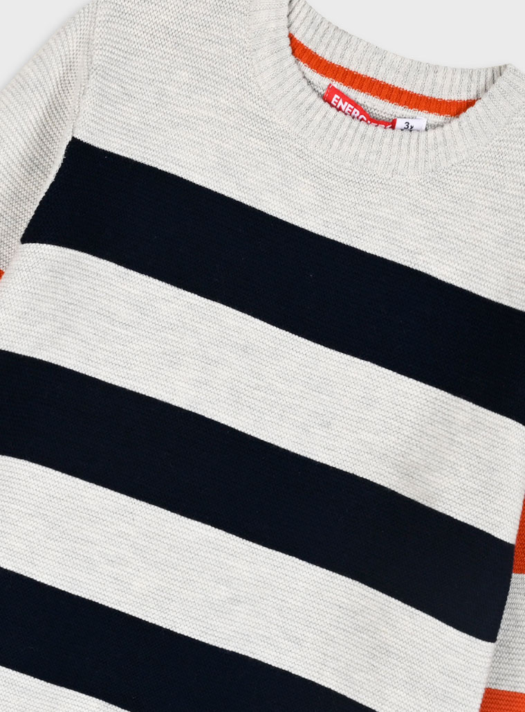 Ριγέ πλεκτό πουλόβερ για αγόρι | ΜΑΡΕΝ