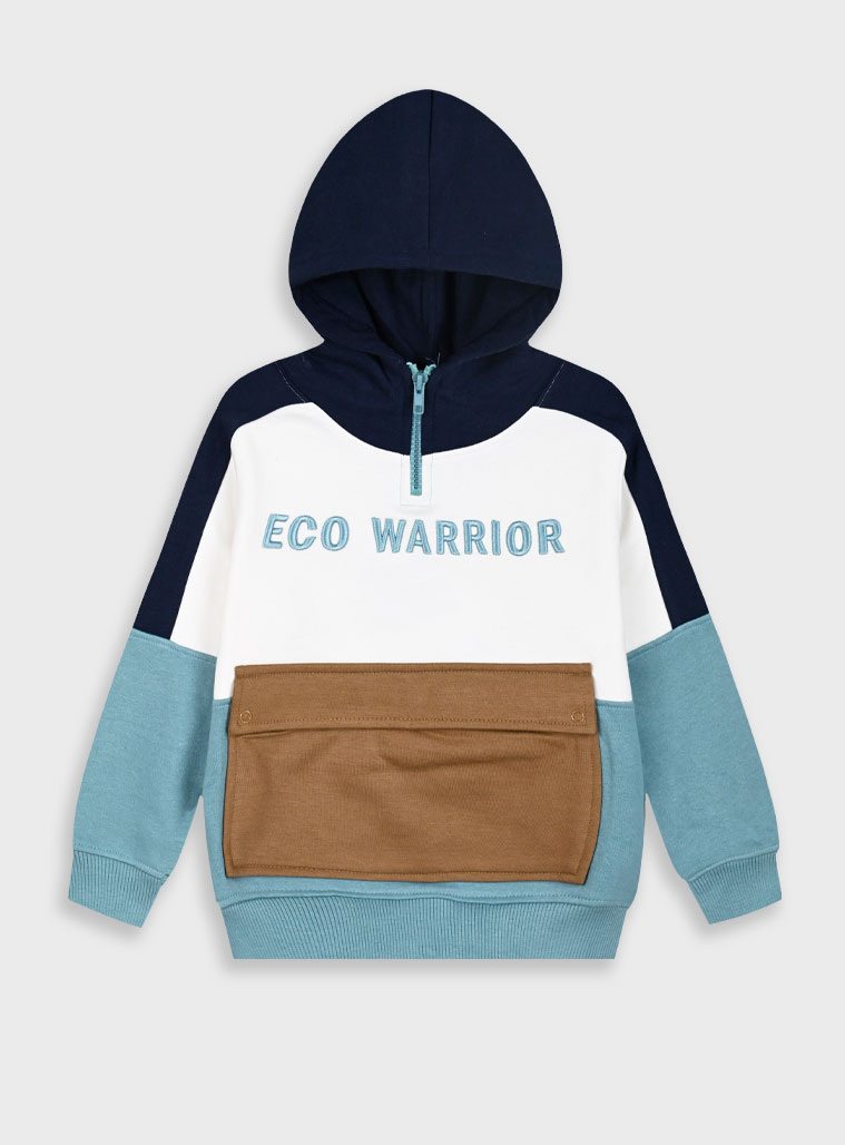 Φούτερ μπλούζα με κουκούλα για αγόρι | ΜΕΝΤΑ