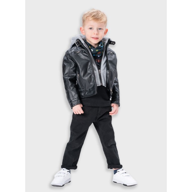 Πεντάτσεπο παντελόνι για αγόρι | ΜΑΥΡΟ Πεντάτσεπο παντελόνι για αγόρι | ΜΑΥΡΟ