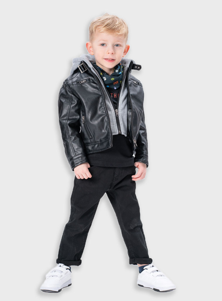 Πεντάτσεπο παντελόνι για αγόρι | ΜΑΥΡΟ Πεντάτσεπο παντελόνι για αγόρι | ΜΑΥΡΟ