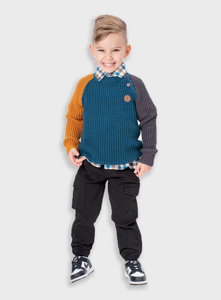 Cargo pants for boys | ANTHRACITE