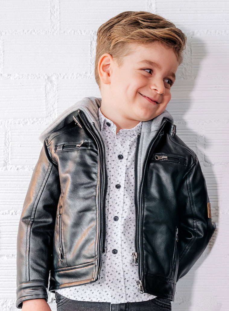 Printed button up shirt for boys | GREY Printed button up shirt for boys | GREY