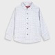 Printed button up shirt for boys | GREY