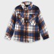 Checkered overshirt with snaps and pockets for boys | CHECK