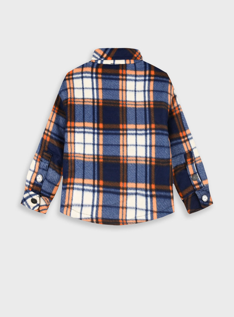 Checkered overshirt with snaps and pockets for boys | CHECK