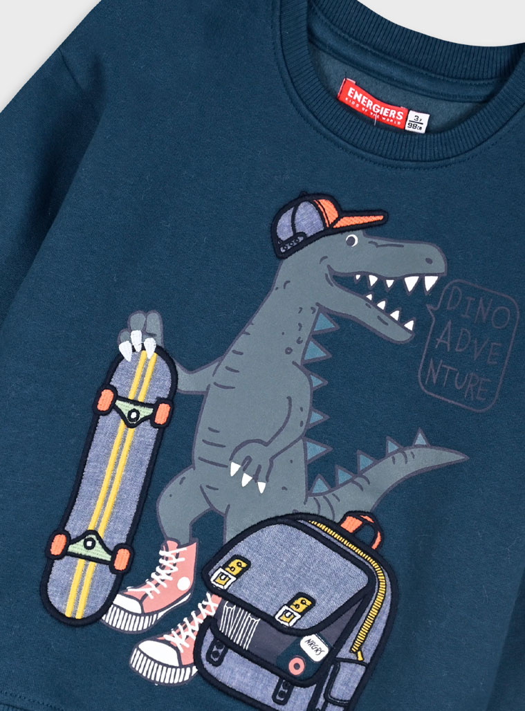 Fleece sweatshirt for boys | PETROL