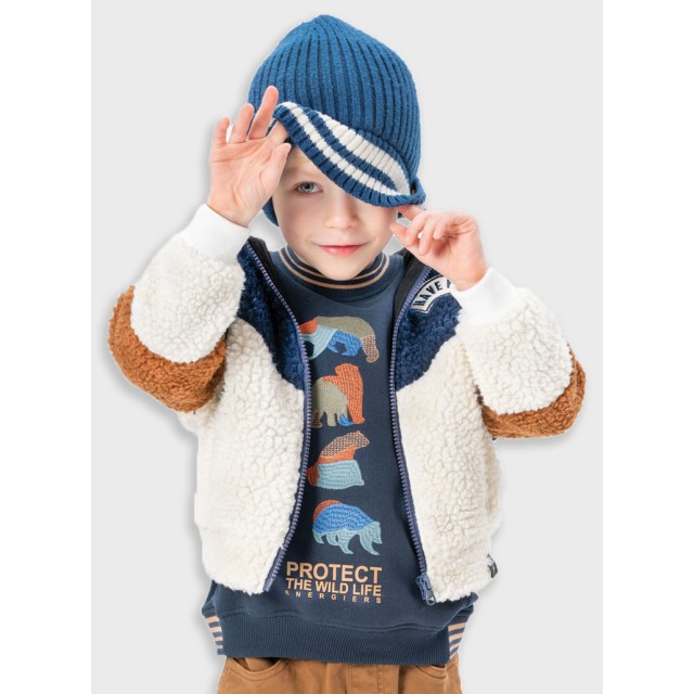 Fleece sweatshirt for boys | NAVY