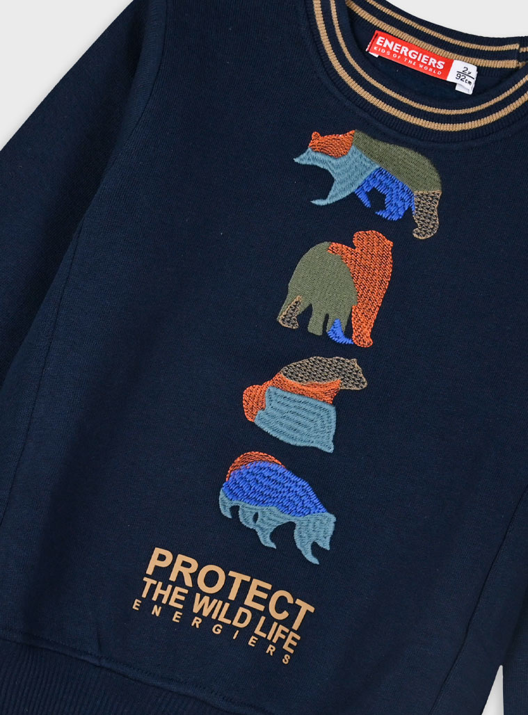 Fleece sweatshirt for boys | NAVY Fleece sweatshirt for boys | NAVY
