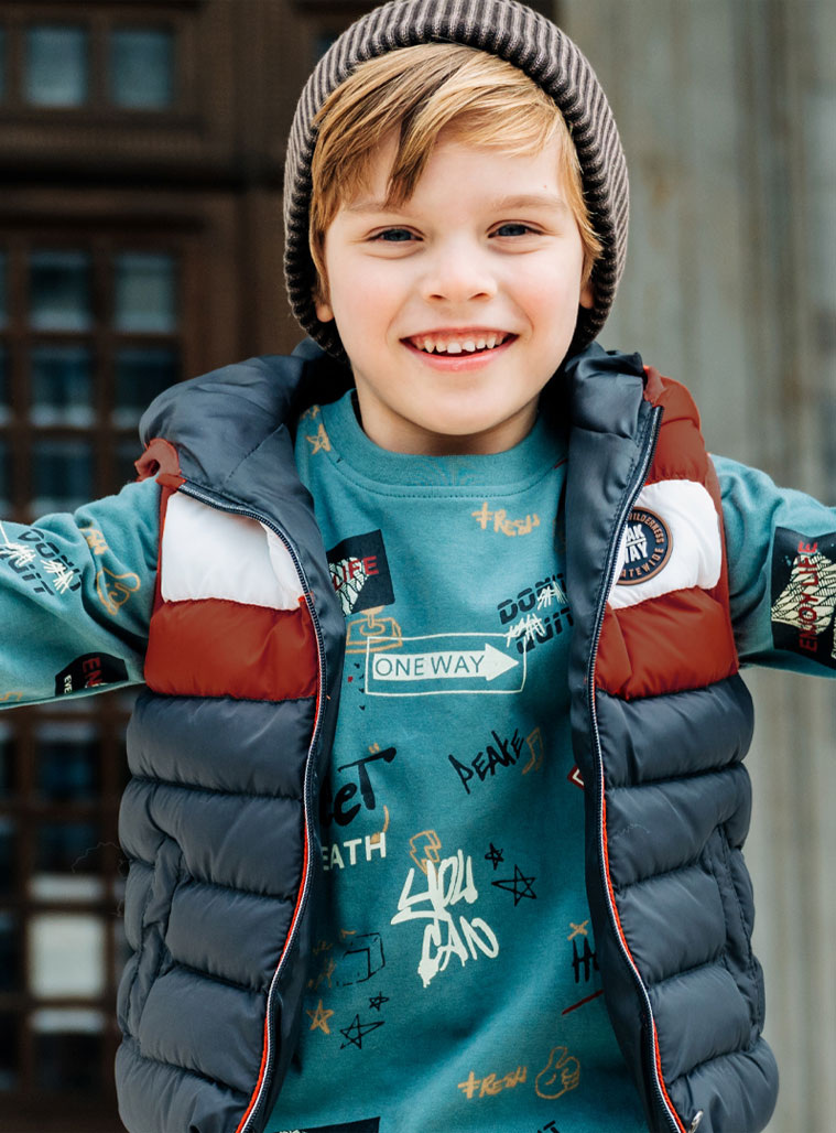 Puffer vest jacket for boys | ANTHRACITE Puffer vest jacket for boys | ANTHRACITE