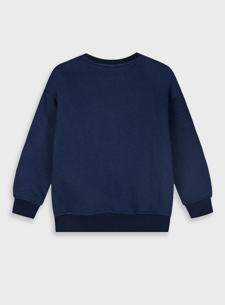 Fleece hoodie for boys | NAVY