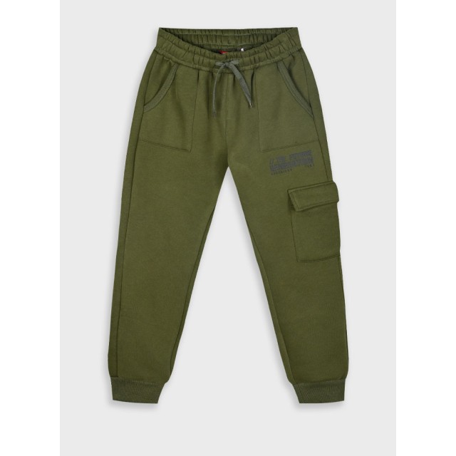 Fleece sweatpants for boys | KHAKI Fleece sweatpants for boys | KHAKI