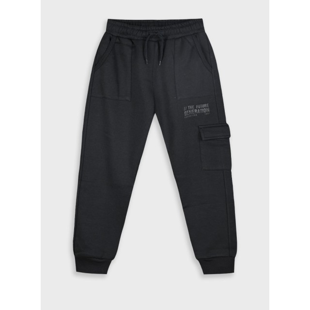 Fleece sweatpants for boys | BLACK