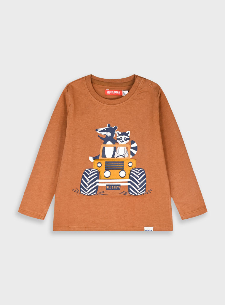 Long sleeve jersey shirt for boys | CHOCOLATE Long sleeve jersey shirt for boys | CHOCOLATE