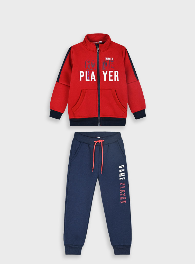 Fleece tracksuit with jacket for boys | NAVY Fleece tracksuit with jacket for boys | NAVY