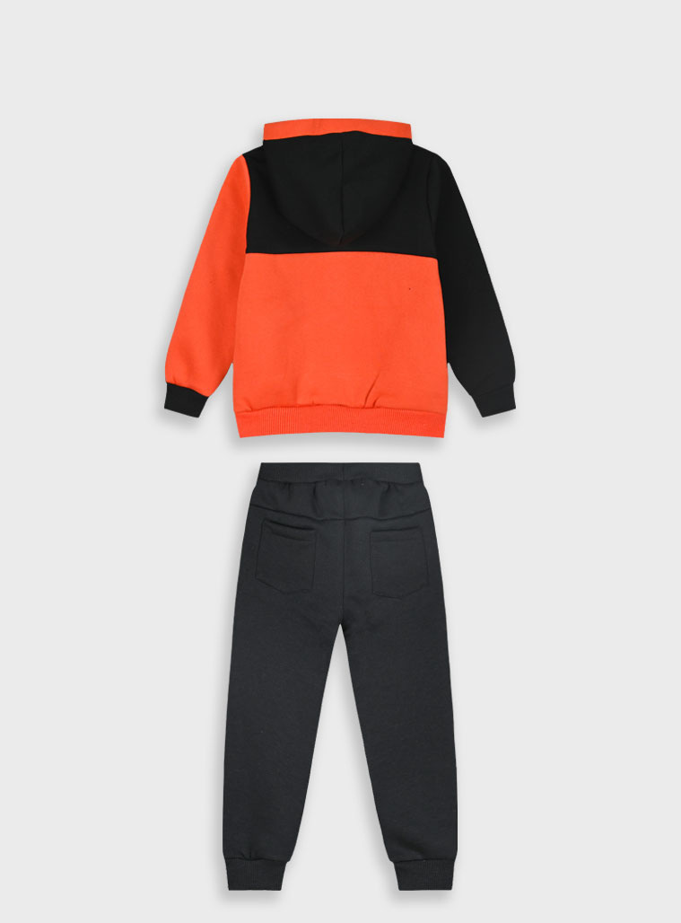 Φόρμα φούτερ με ζακέτα για αγόρι | ΜΑΥΡΟ