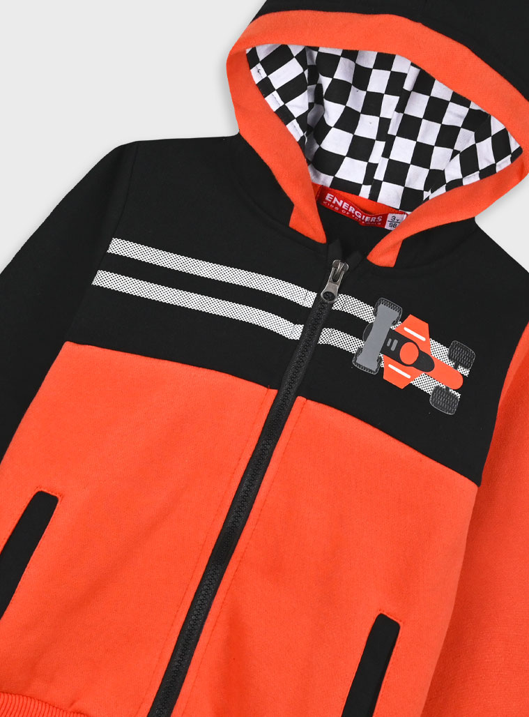 Φόρμα φούτερ με ζακέτα για αγόρι | ΜΑΥΡΟ