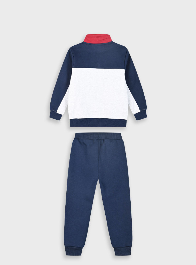 Fleece tracksuit with jacket for boys | GREY MELANGE Fleece tracksuit with jacket for boys | GREY MELANGE