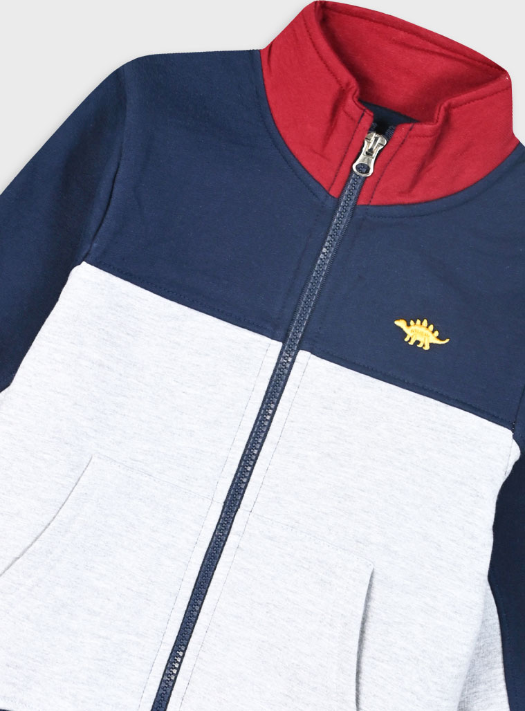 Fleece tracksuit with jacket for boys | GREY MELANGE Fleece tracksuit with jacket for boys | GREY MELANGE