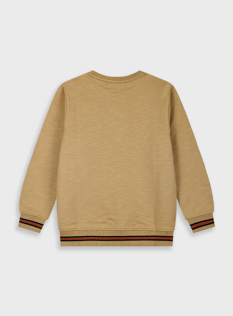 Fleece sweatshirt for boys | BEIGE
