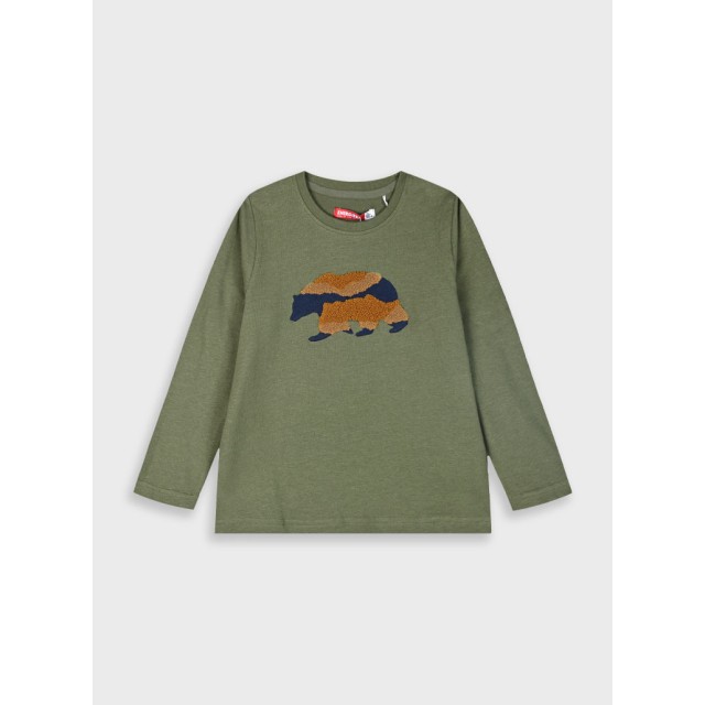 Long sleeve jersey shirt for boys | KHAKI