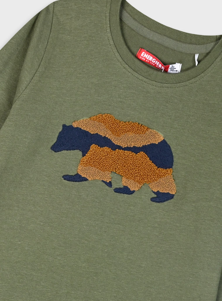 Long sleeve jersey shirt for boys | KHAKI