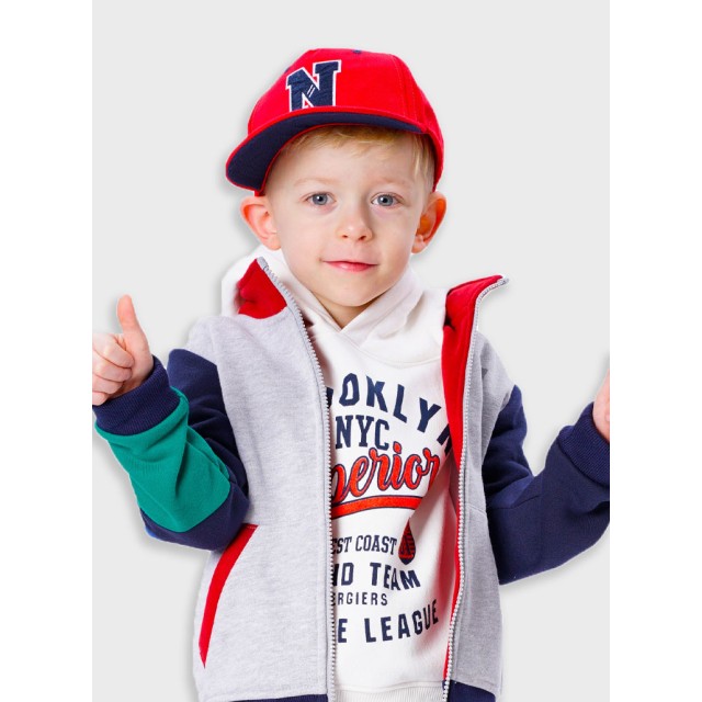 Φούτερ μπλούζα με κουκούλα για αγόρι | ΕΚΡΟΥ