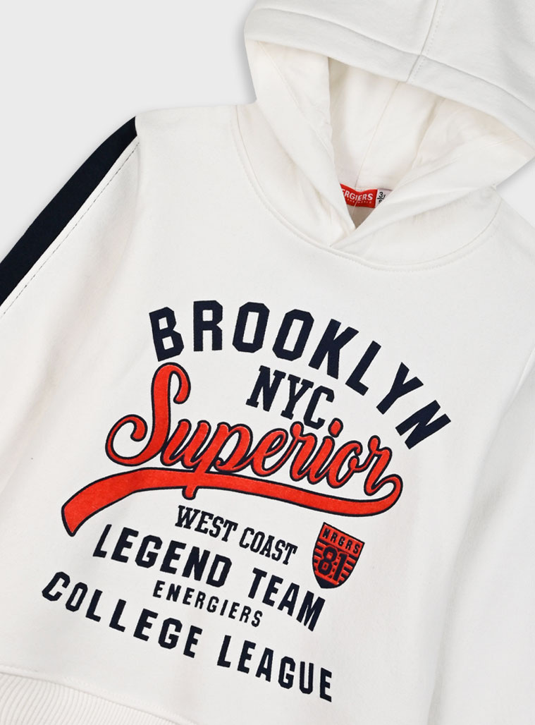 Φούτερ μπλούζα με κουκούλα για αγόρι | ΕΚΡΟΥ