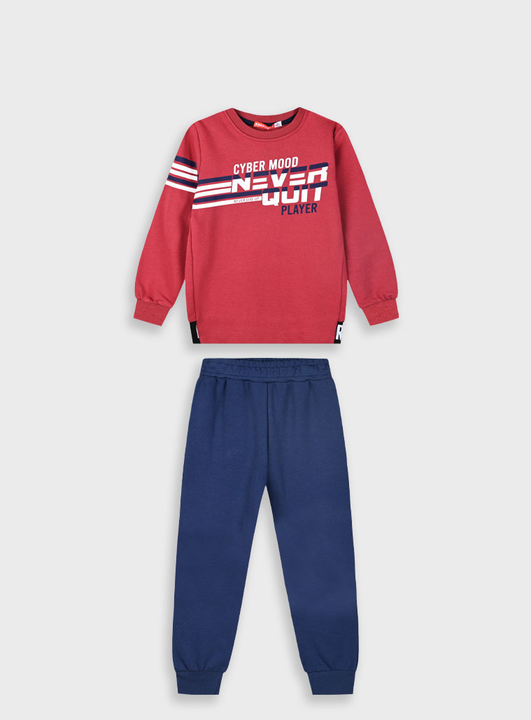 Fleece tracksuit set for boys | CHERRY