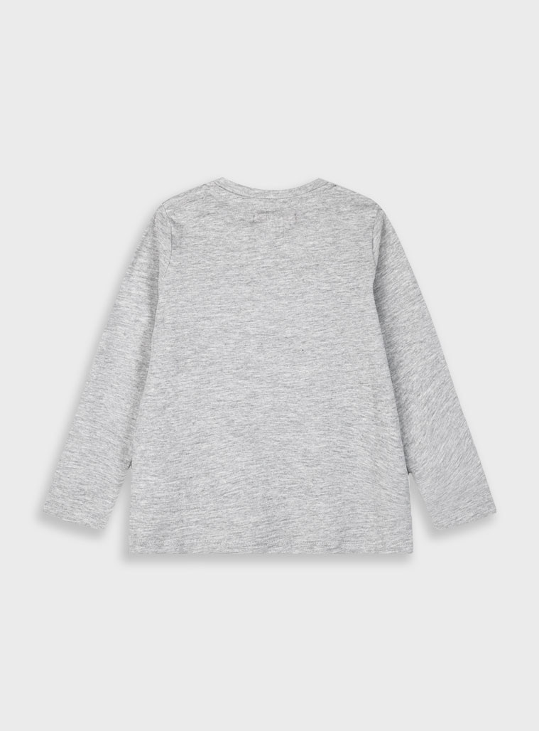 Long sleeve jersey shirt for boys | GREY MELANGE