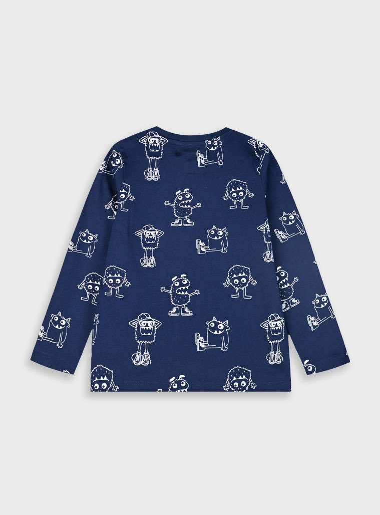 Long sleeve jersey shirt for boys | NAVY