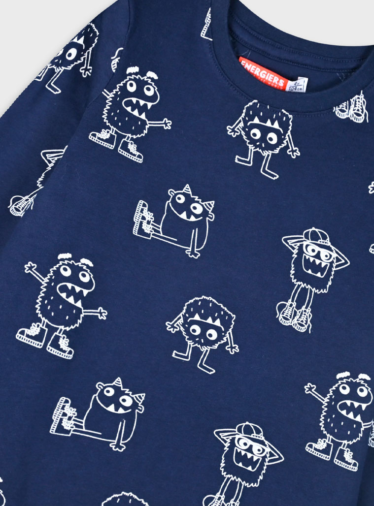 Long sleeve jersey shirt for boys | NAVY