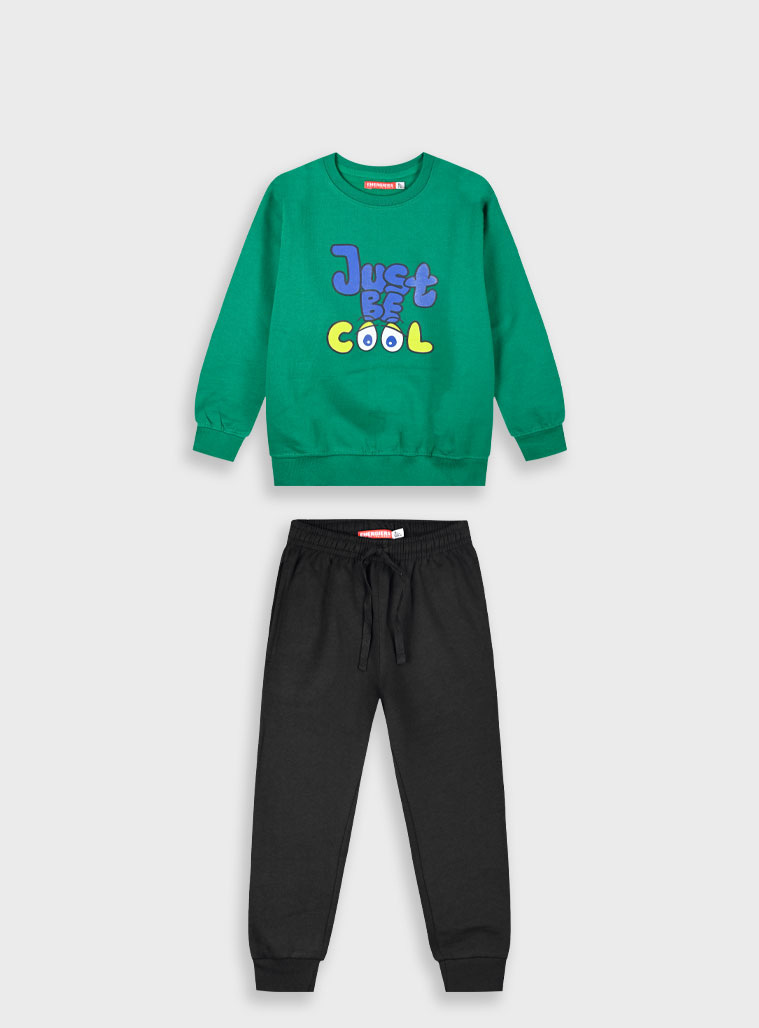 Σετ φούτερ φόρμα για αγόρι | ΜΑΥΡΟ