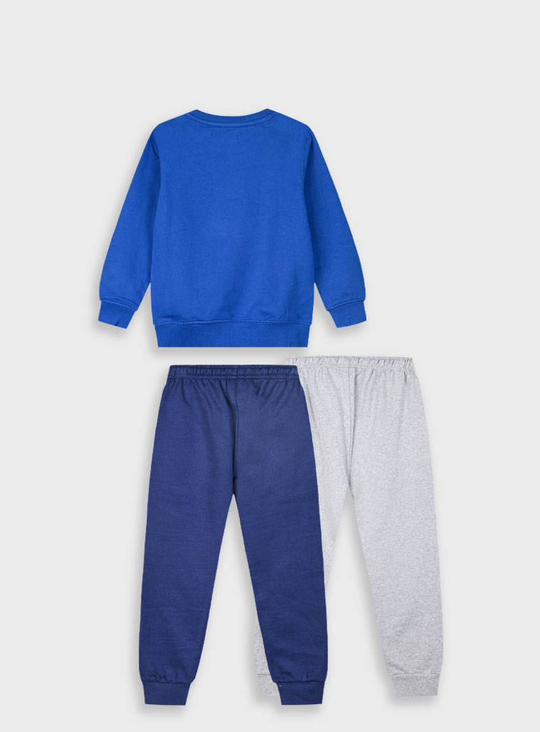 Fleece tracksuit set for boys | NAVY