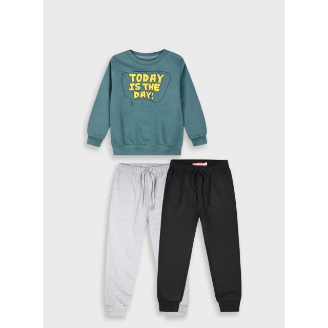 Σετ φούτερ φόρμα για αγόρι | ΜΕΛΑΝΖΕ