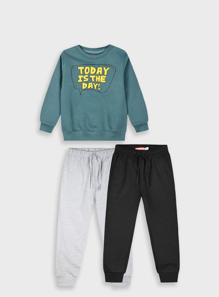 Σετ φούτερ φόρμα για αγόρι | ΜΕΛΑΝΖΕ