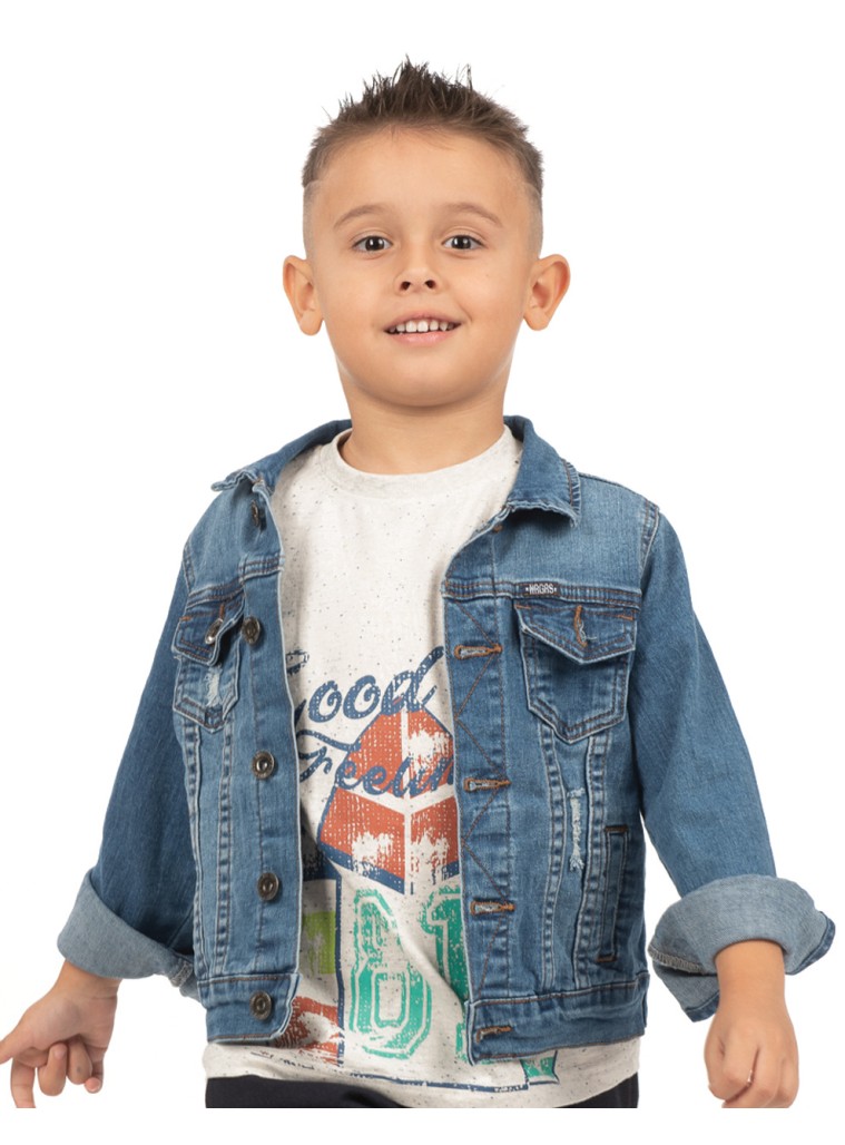 Τζην μπουφάν με καταστροφές για αγόρι | ΜΠΛΕ ΤΖΗΝ