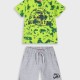 Set with printed t-shirt for boys | GREY MELANGE