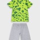 Set with printed t-shirt for boys | GREY MELANGE
