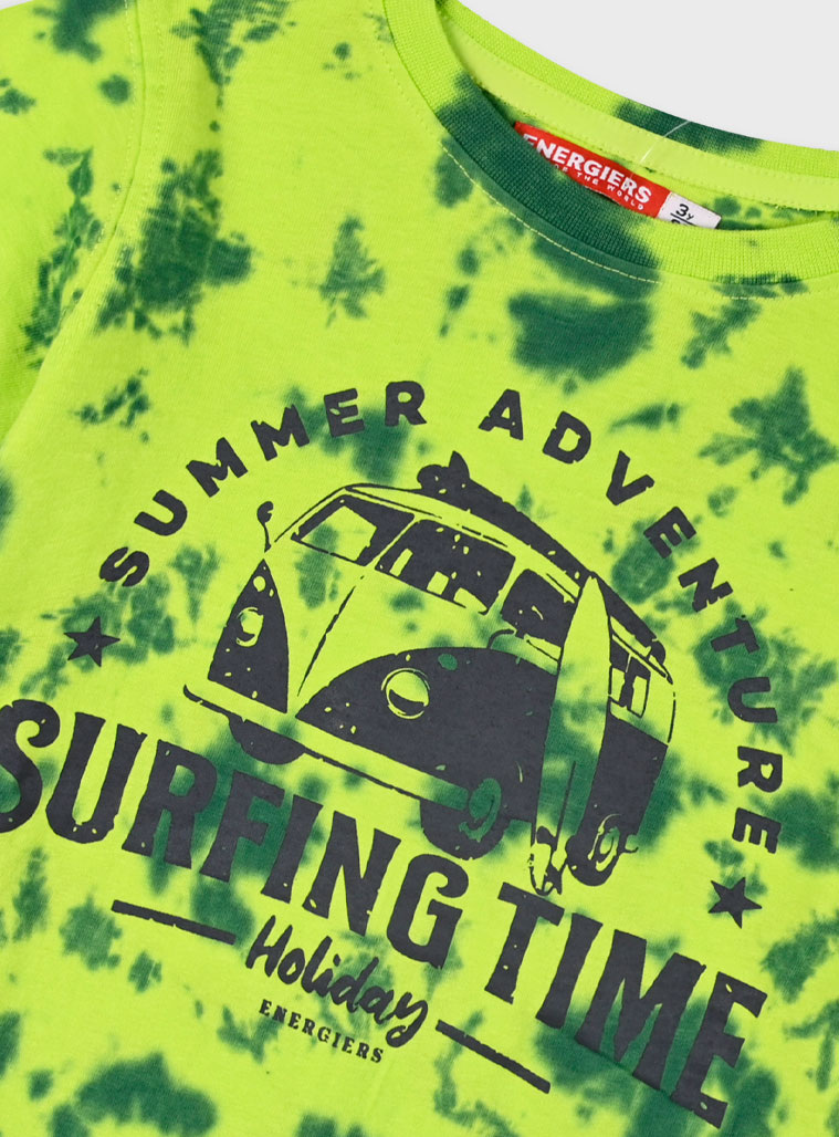 Set with printed t-shirt for boys | GREY MELANGE