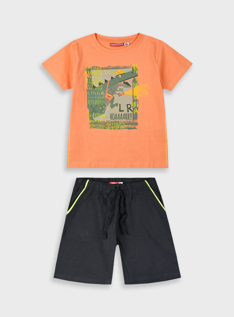 Set with print for boys | ANTHRACITE
