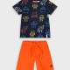 Set with printed t-shirt for boys | ORANGE